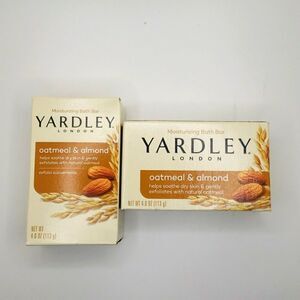 Yardley soap bars oatmeal and almond cleansing calming bar soap bundle